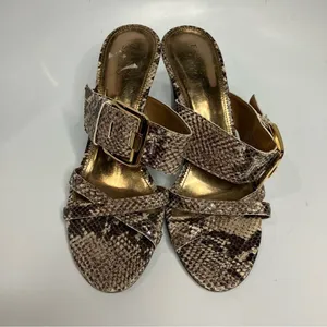 Franco‎ Sarto snake Skin print leather sandals size 9 thumbnail 2