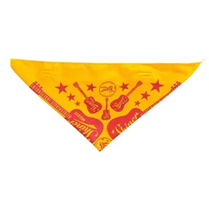 Shiner Music Festival Gold Red Guitar Star Square Scarf Bandana thumbnail 4