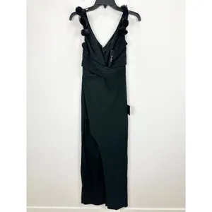 Lulus Impressive Impact Black 3D Floral Pleated Sleeveless Maxi Dress XS NWT thumbnail 5