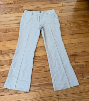 Ann Taylor Linen Cotton Wide Trousers Casual dress pants coastal 8 minimalist khakis chinos thumbnail 1
