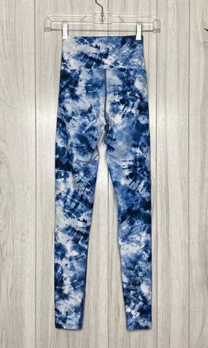 Beach Riot Sport Indigo Tie Dye Cara Printed Leggings V Crossover Waistband XS thumbnail 3