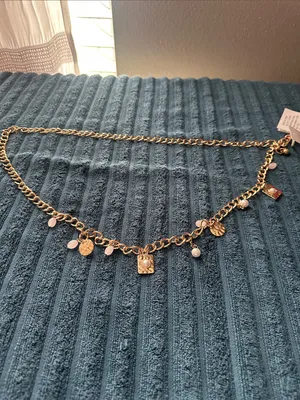 Ladies Gold Charm Chain Belt NWT by a new day thumbnail 3