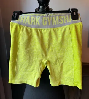 Gymshark Neon Yellow Green Athletic Training Shorts small thumbnail 1