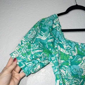New Botanical Green Safari Sangria Delaney Dress Size 4 thumbnail 3