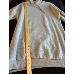 SHEIN Oversized Heather Gray Longline Hoodie Sweatshirt XL thumbnail 5