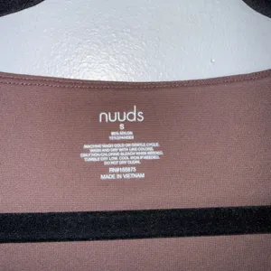 nuuds Long Sleeve Scoop Neck Bodysuit‎ Women S Brown Excellent Thong Snap Base thumbnail 2