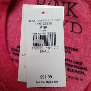 Pink Floyd Oversized Sweatshirt Crewneck Fleece Women's Size SMALL New NWT thumbnail 4