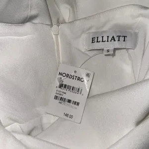 NEW ELLIATT Camo ASYMMETRIC White Ivory SATIN Halter DRAPED Cocktail dress sz S thumbnail 6