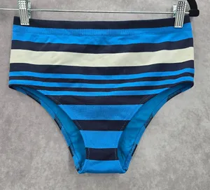 Aerie Blue Stripe Bikini Bottoms‎ Swimwear Medium thumbnail 1