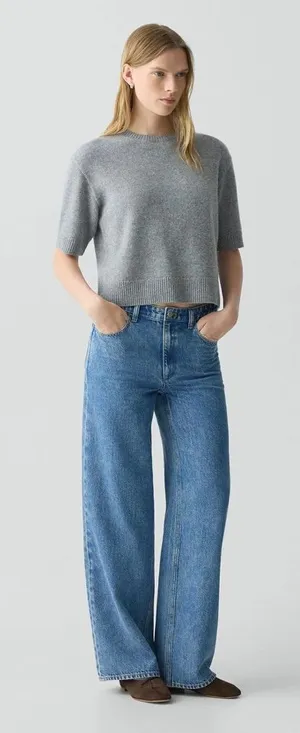 Theory Straight-Leg Five-Pocket Pant in Relaxed Denim Womens Size 28 thumbnail 1
