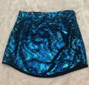 ZARA 💙 Blue Sequin Mini Skirt thumbnail 2