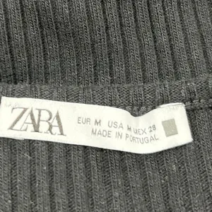 Zara Black Ribbed Knit High Neck Sleeveless Cropped Sweater Vest Top Size M thumbnail 3