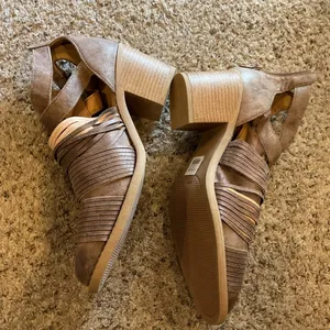 Charlotte Russe Taupe Strappy Ankle Booties thumbnail 2