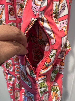 Heirloom gardening bib Overalls Lx29 coral seed packets One-Piece thumbnail 8