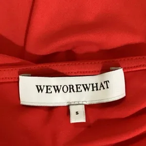 WeWoreWhat Womens Red Long Sleeve Asymmetrical One Shoulder A-Line Mini Dress S thumbnail 7