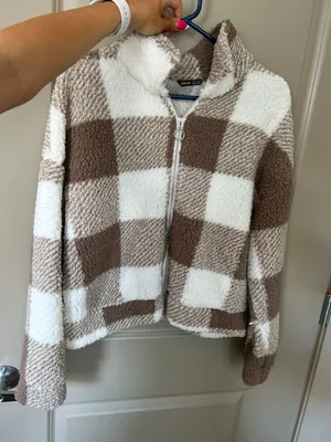 Plaid Cropped Jacket Size M thumbnail 1