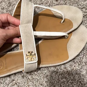 Tory Burch White and Tan Sandals thumbnail 2