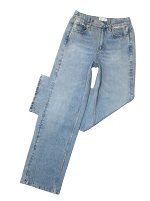 NWT rag & bone Miramar Wide Leg in Valentina Photo Print Faux Jean Pants S thumbnail 2