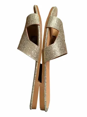 Olivia Miller Gold Slip on Sandals(Size 9) thumbnail 4