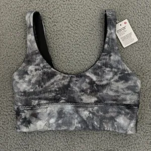 NWT Lululemon‎ Align Bra Shine Gray Reversible Athletic Athleisure Women's 6 thumbnail 1