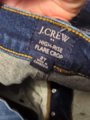 J.Crew Factory High Rise Flare Crop Jeans Size 27 thumbnail 3