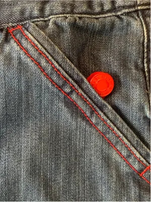 Christopher & Banks Blue Denim Bermuda Shorts Size 14 thumbnail 3