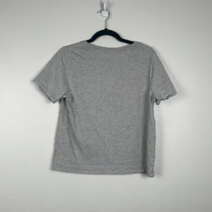 Good American Women's Short Sleeve V Neck Cotton Tee Shirt Grey‎ Sz 1 (S) thumbnail 6