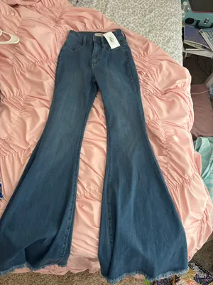 Vibrant Miu Brand New Boutique Bell Bottom Jeans thumbnail 1