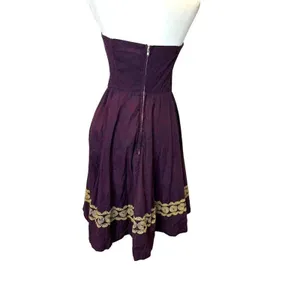 Anthropologie Girls from Savoy Strapless Dress Elegant‎ Retro Victorian Size 2 thumbnail 6