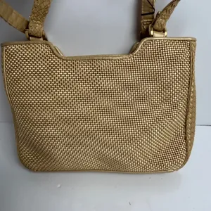 Bueno Gold Woven Shoulder Bag Braided Straps Metallic Y2k Hobo thumbnail 2
