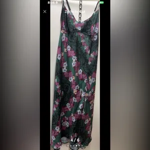 Free People Right This Way Printed Bias Slip Dress. Size Large thumbnail 5
