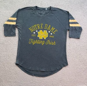 Pressbox Notre Dame Fighting Irish Women's 3/4 Sleeve Jersey Tee XL NCAA College Shirt thumbnail 1