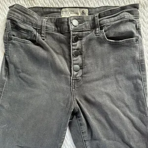 Abercrombie and Fitch Button Fly Super Skinny High Rise Jeans thumbnail 3