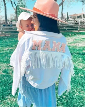 White Mama Fringe Jean Jacket thumbnail 1