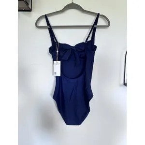 NWT Quince Deep Navy Italian Underwire One Piece Swimsuit Size Small thumbnail 2