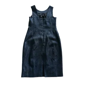 Rene Rene Ruiz Cocktail Sheath Dress‎ Size 6 Navy Blue Black Brocade Sleeveless thumbnail 2