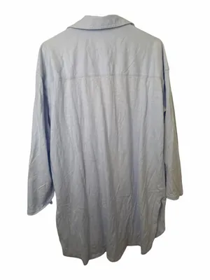 J. Crew Light Blue Long-Sleeve Vneck Beach Swim Coverup Tunic Dress thumbnail 2