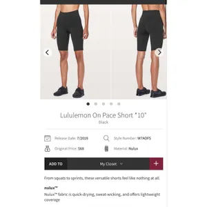 Lululemon On Pace Short *10" size 10 women thumbnail 8