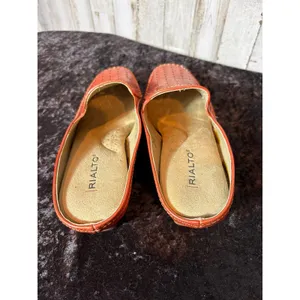 Rialto Womens 9.5 New‎ Tangerine Cut Out Mules thumbnail 2