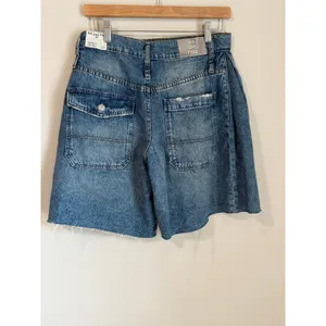 We The‎ Free FP Boomerang Denim Shorts Womens 27 Blue Crossover High Rise thumbnail 2
