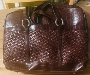 Coldwater Creek Brown Faux Leather Computer Laptop Briefcase Bag rarely used thumbnail 7