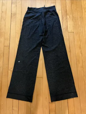 Lululemon Athletica Still Wide Leg Drawstring Charcoal Gray Pants Size 2 thumbnail 8
