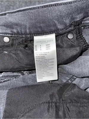 American Eagle Womens AE Ex Boyfriend Jeans Size 8 Short Black Gray Baggy Loose thumbnail 9