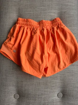 Bright Orange Lululemon Hotty Hot Shorts 2.5" thumbnail 2