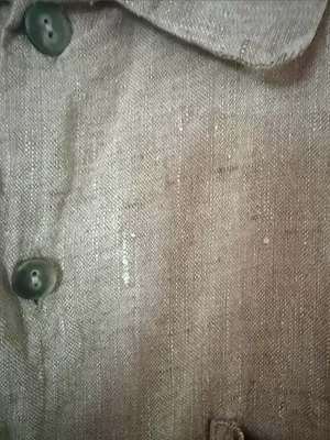 Flax by Angelheart long sleeve 100% linen button down shirt size small . thumbnail 2