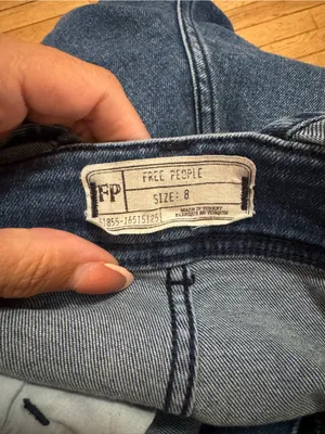 Free People Blue Wide-Leg Denim Overalls thumbnail 5