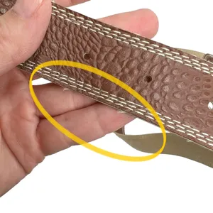 Brown Croc Embossed Faux Leather Silver Buckle Belt thumbnail 10