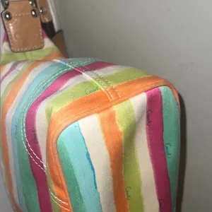 Coach Hampton vintage Colorful Striped Shoulder Bag with hand tag thumbnail 3