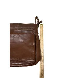 Crossbody Messenger Soft Brown Leather Bag Purse LEDER BUCK thumbnail 6