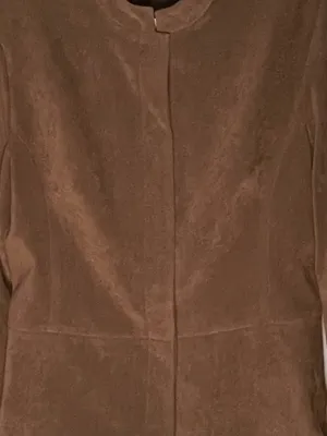VTG 90s Amanda Smith Faux Suede Minimalist Jacket Brown Size 8 ~ Excellent thumbnail 5